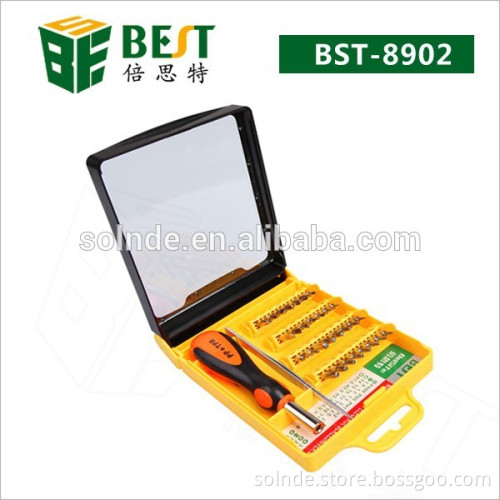 BEST 8902 30pcs in one hand screwdriver bit set mobile repairing tool